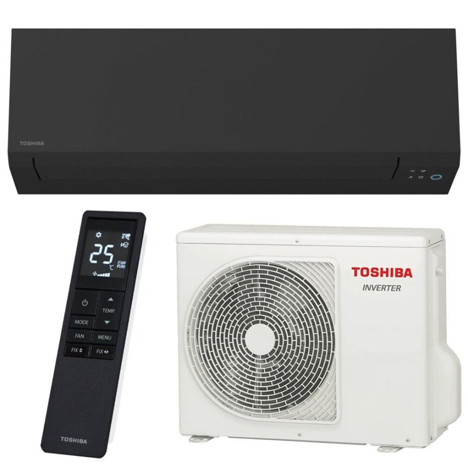 Wall Mounted Air Conditioner Toshiba Shorai Edge RAS-B16G3KVSGB-E + RAS-16J2AVSG-E1 Black Home AC Control Wifi