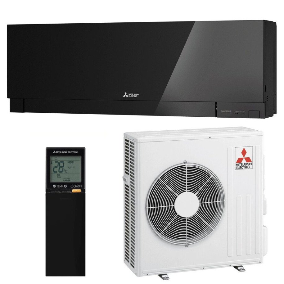 Wall Mounted Air Conditioner Mitsubishi Design MSZ-EF50VGKB + MUZ-EF50VG Black MelCloud Wifi