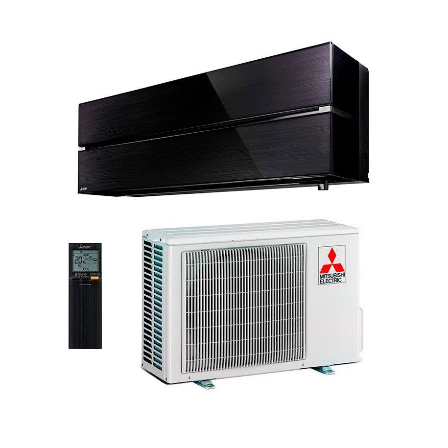 Wall Mounted Air Conditioner Mitsubishi Design Premium MSZ-LN25VG2B + MUZ-LN25VG2 Black MelCloud Wifi