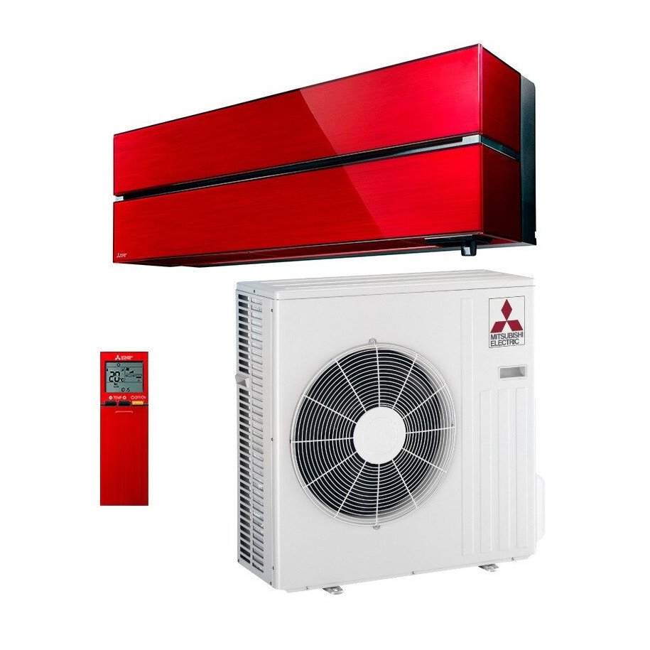 Wall Mounted Air Conditioner Mitsubishi Design Premium MSZ-LN60VG2R + MUZ-LN60VG2 Red MelCloud Wifi