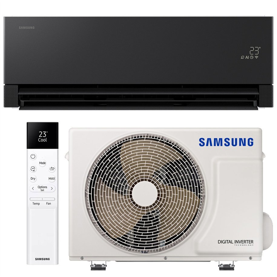 Wall Mounted Air Conditioner Samsung WindFree Première AR70H09C1ABNEU + AR70H09C1AWXEU Black
