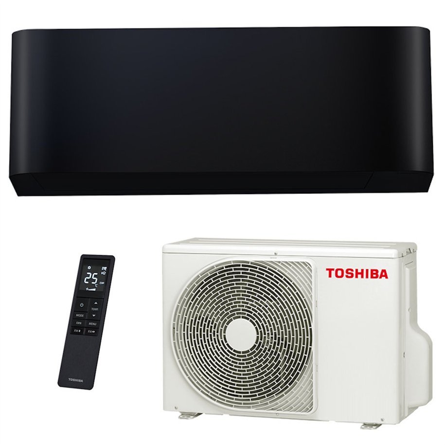 Wall Mounted Air Conditioner Toshiba Shorai Curve RAS-B07P2KVSG-E + RAS-07P2AVSG-E Black Home AC Control Wifi