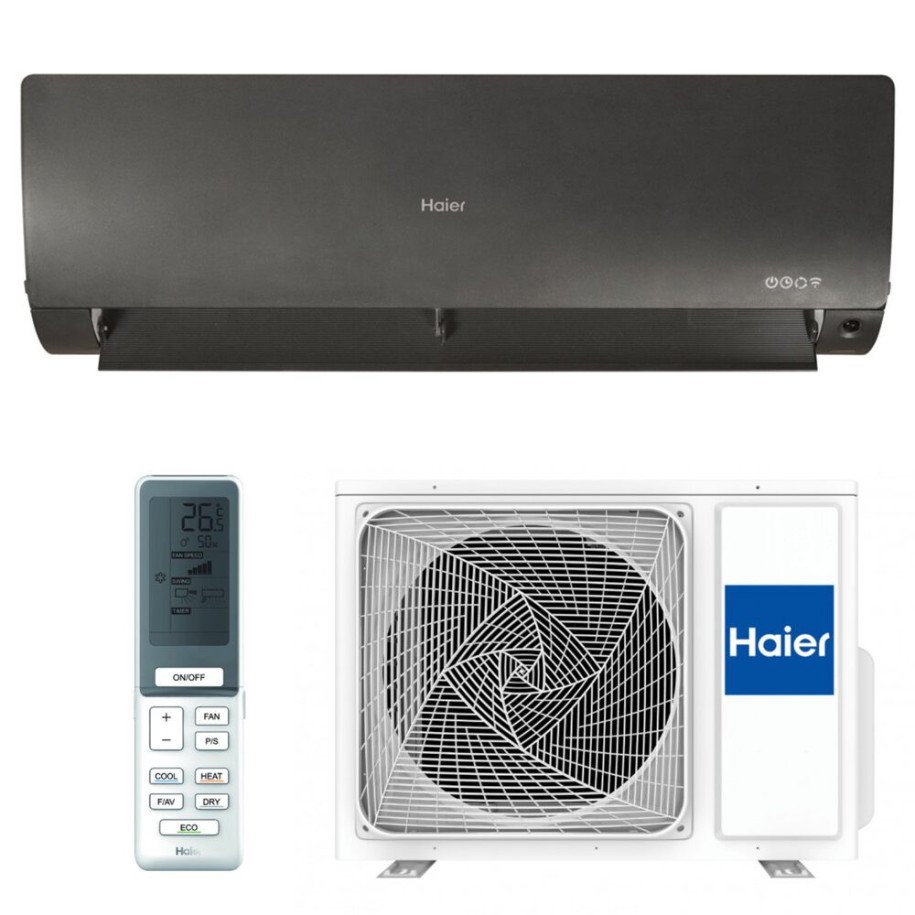 Climatiseur Mural Haier Flexis Plus AS50S2SF1FA-BH + 1U50S2SJ2FA Noir WiFi hOn