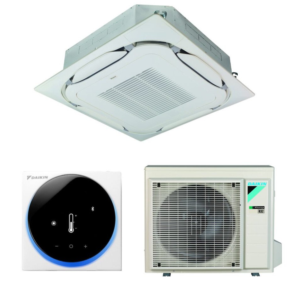 Climatiseur Cassette 90x90 Daikin Sky Air FCAG35B + RXM35A9 Advance Series Triphasé